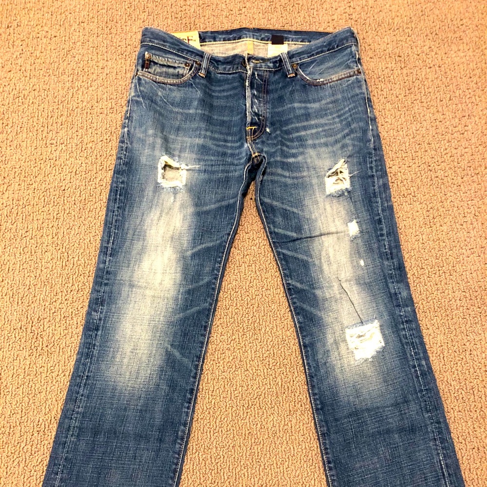 A&F straight slim fit jeans